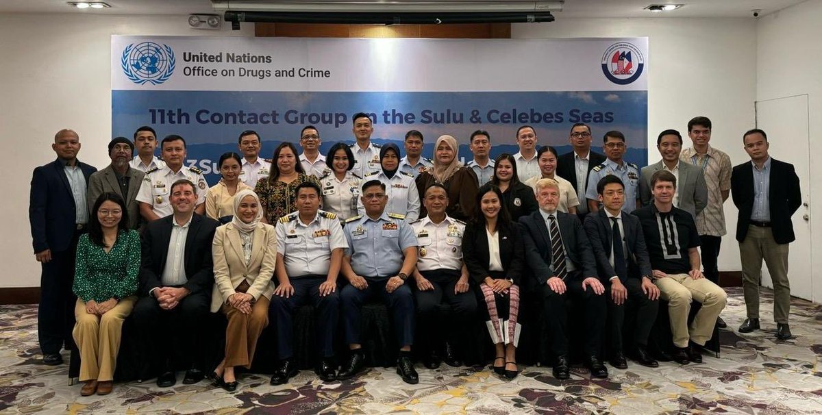 UNODC_MCP's tweet image. Coastguard agencies from 🇮🇩🇲🇾🇵🇭 gathered in Manila from 13-14 June 2024 at the 11th Contact Group on the Sulu and Celebes Seas to enhance trilateral cooperation to counter maritime threats.  #marsec #suluandcelebes
