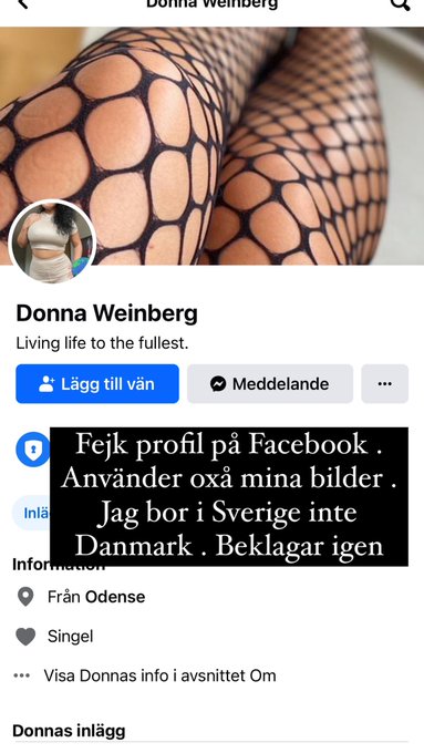 En till p&aring; Facebook , fejk .  Jag anv&auml;nder enbart mitt egna namn https://t.co/wt1EphdnR0