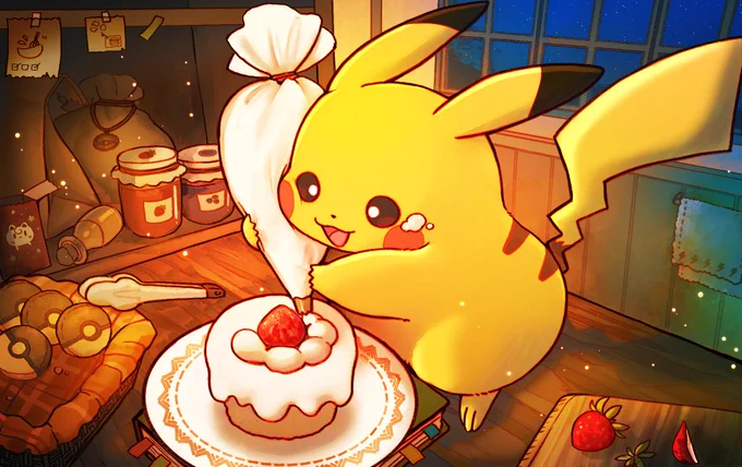 PTCGIC2024、ポケカのイラコンこちらの2枚で参加させていただきました大好きなポケモンを描くことができて幸せの極みでした…!本当に愛おしい…(';ω;`)ありがとうございました!!!!! 