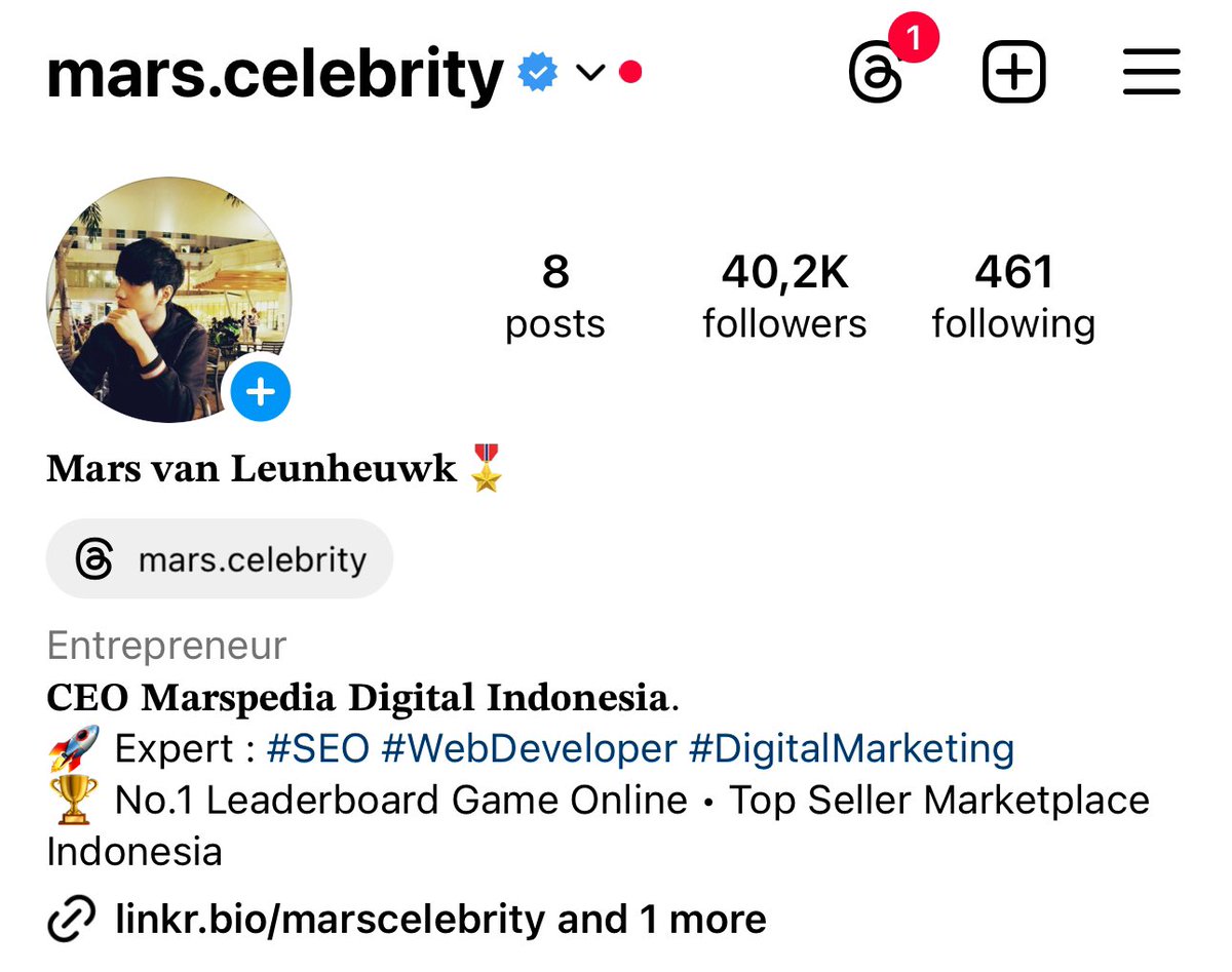 MarsCelebrity's tweet photo. Akhirnya Verified di Instagram &amp; Threads
Sisa di Twitter / X nih 😌 https://t.co/oqizPR6T8R
