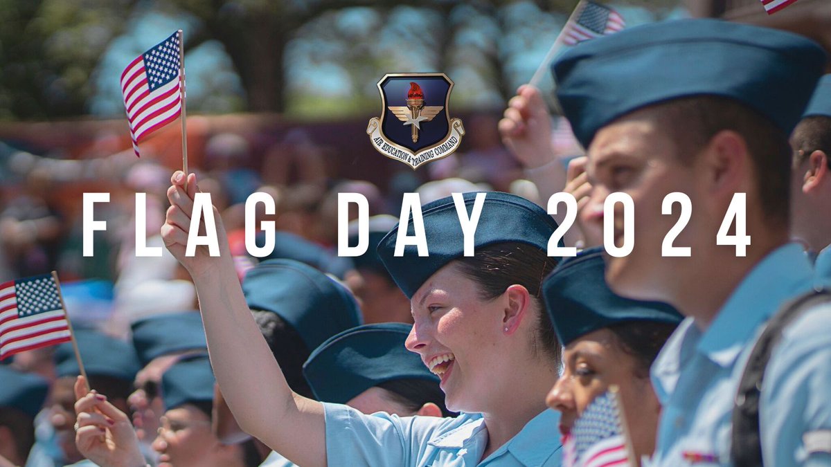 AETCommand's tweet image. Happy #FlagDay, Torchbearers!
Did you know that Flag Day commemorates the adoption of the U.S. flag on June 14, 1777? #TheFirstCommand carries on this tradition by developing the next generation of #Airmen and #Guardians to serve our country.