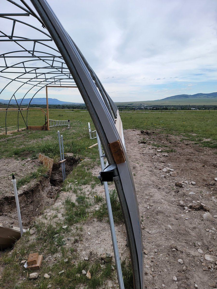 GreenDuckFarms's tweet photo. I was originally going to try and carve some wood to fill this gap. The wife suggested foam.
Much easier, and filled the transition on either side of the hip board very well.
#hoophouse #homestead https://t.co/hPDWN0g4Mk