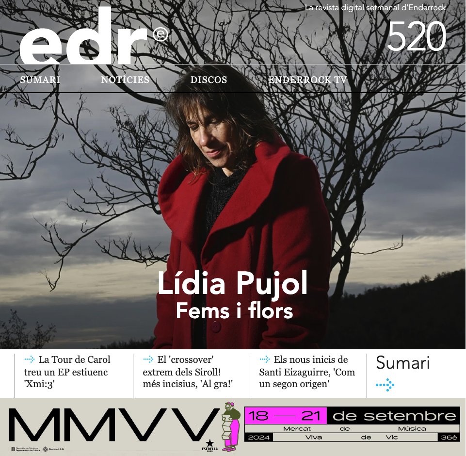 enderrock's tweet photo. Ja tenim aquí l'EDR 520 amb Lídia Pujol en portada parlant-nos de Babel, fems i flors!💐
També coneixem les novetats de @latourdecarol, @Siroll_metal, @xantieiza, @enric_ez, @Sandramonfort__, #MarcelCasellas o #UniversEnderrock amb @mariajaume_.✨
https://t.co/37thEs6aFk https://t.co/5DH3yikQ2m