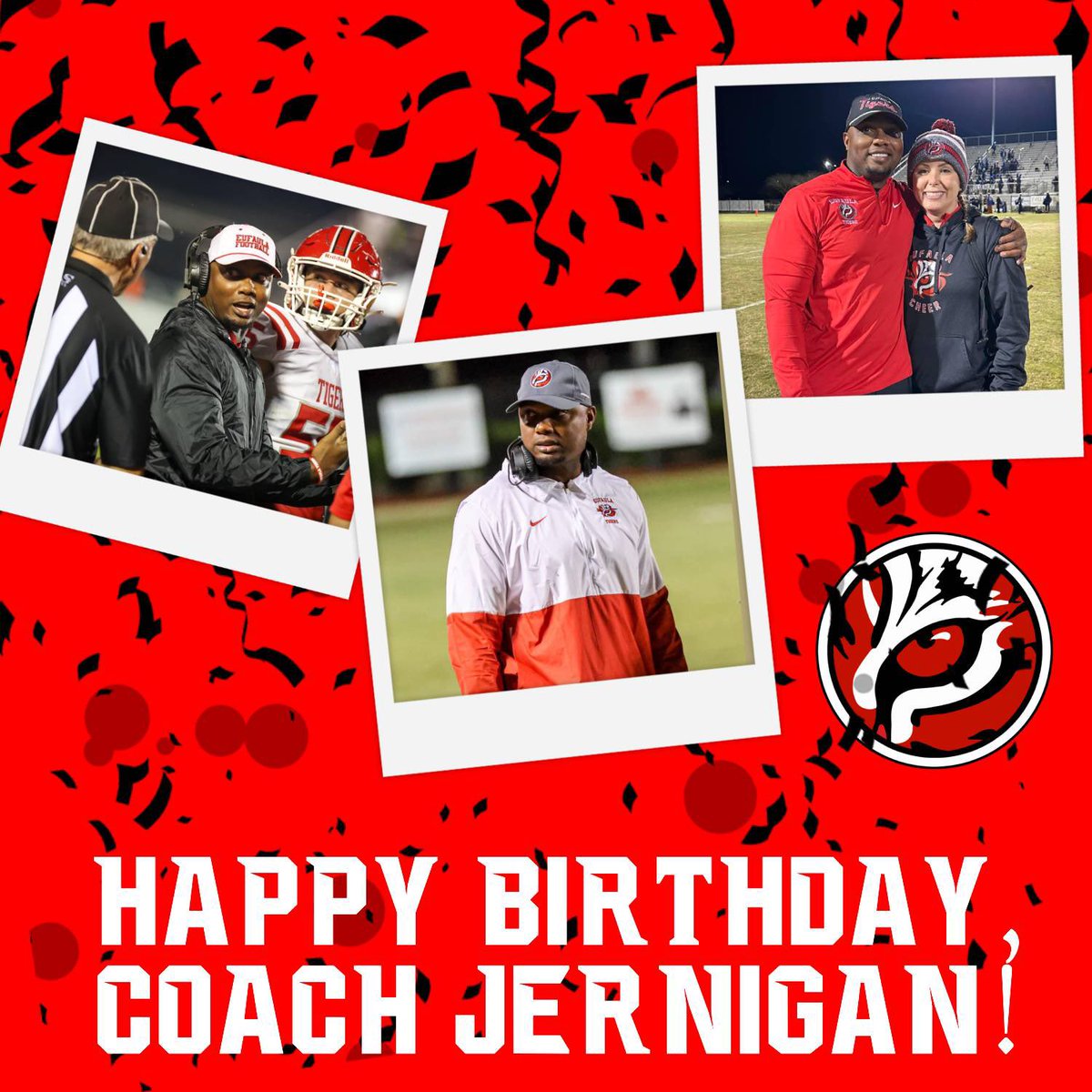 Eufaula Football (@eufaulafootball) on Twitter photo HAPPY BIRTHDAY to the one & only Coach Jerrel Jernigan! He works tirelessly year round & does so much behind the scenes to make sure our team is taken care of. We appreciate you & hope you have an amazing day! <a href="/JJernigan12/">Jerrel Jernigan</a>
#OneTeamOneTownOneTradition
#TigerNation HAPPY BIRTHDAY to the one & only Coach Jerrel Jernigan! He works tirelessly year round & does so much behind the scenes to make sure our team is taken care of. We appreciate you & hope you have an amazing day! <a href="/JJernigan12/">Jerrel Jernigan</a>
#OneTeamOneTownOneTradition
#TigerNation