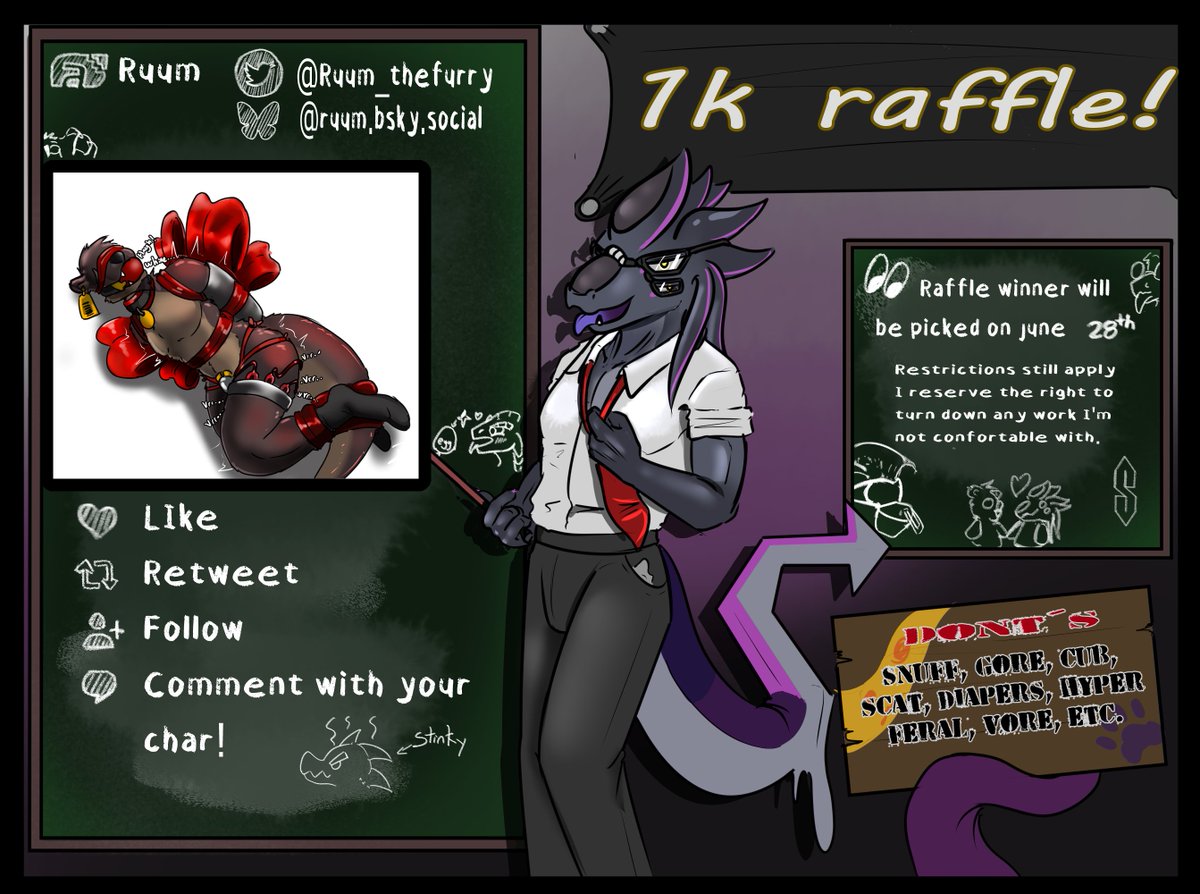 Ruumlizrd's tweet photo. I can't believe I reached 1k already! It's been a tough journey but you all kinky goobers give me the strenght to pick up the pen!
So, after a long while it is time to give something back! https://t.co/vOSpfpaXVW