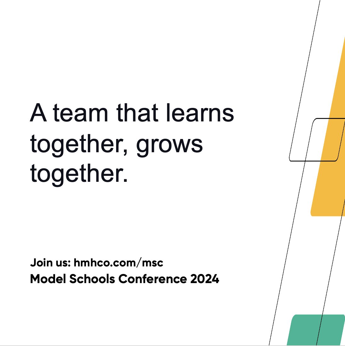 Bring your team, wear matching t-shirts, and make memories. We hope to see you there!
HMHCo.com/msc
#MSC2024 #learning #leadership #k12 #school #education #kids #future #fun