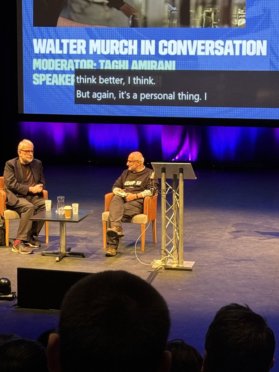 David Griffiths (@davidgrif) on Twitter photo What an incredible and awe inspiring double today <a href="/sheffdocfest/">Sheffield DocFest</a> starting with the premiere of the outstanding <a href="/MoviolaTheMovie/">Her Name Was Moviola</a> followed up with a Masterclass talk from the phenomenon that is Walter Murch. Absolutely honoured to have seen this today. What an incredible and awe inspiring double today <a href="/sheffdocfest/">Sheffield DocFest</a> starting with the premiere of the outstanding <a href="/MoviolaTheMovie/">Her Name Was Moviola</a> followed up with a Masterclass talk from the phenomenon that is Walter Murch. Absolutely honoured to have seen this today.