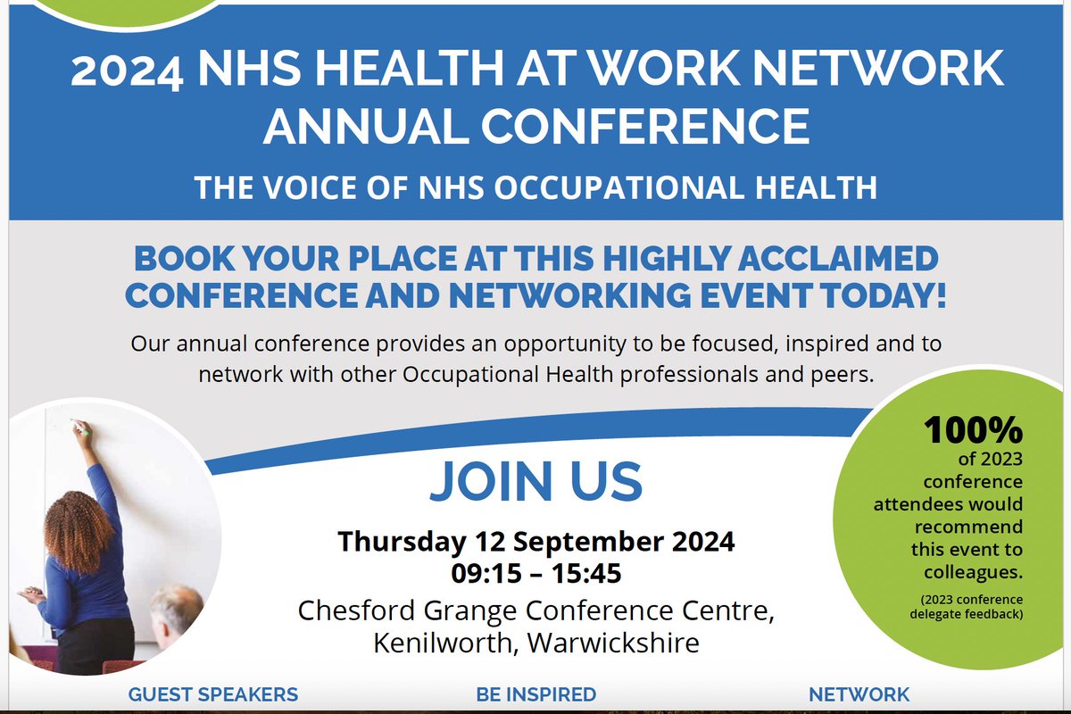 NHS Health at Work Network (@nhsohnetwork) on Twitter photo Join us at our Annual NHS Health at Work Network Conference on 12 September at <a href="/ChesfordGrangeQ/">ChesfordGrangeQ</a> We have an amazing line up including <a href="/DrJV75/">Justin Varney</a> <a href="/drmanpareek/">Professor Manish Pareek</a> and <a href="/PeteThomond/">Pete Thomond</a> For more info and to book: nhshealthatwork.co.uk/images/library… Join us at our Annual NHS Health at Work Network Conference on 12 September at <a href="/ChesfordGrangeQ/">ChesfordGrangeQ</a> We have an amazing line up including <a href="/DrJV75/">Justin Varney</a> <a href="/drmanpareek/">Professor Manish Pareek</a> and <a href="/PeteThomond/">Pete Thomond</a> For more info and to book: nhshealthatwork.co.uk/images/library…