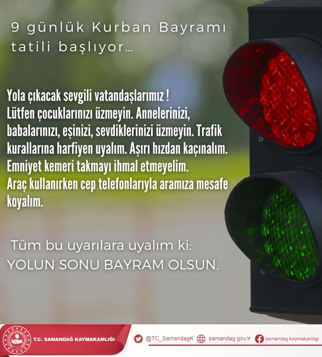 TRAFİK KURALLARINA UYALIM 
✅Emniyet kemerimizi takalım, 
🚨Hız limitlerine uyalım,
📵Araç kullanırken cep telefonu kullanmayalım.