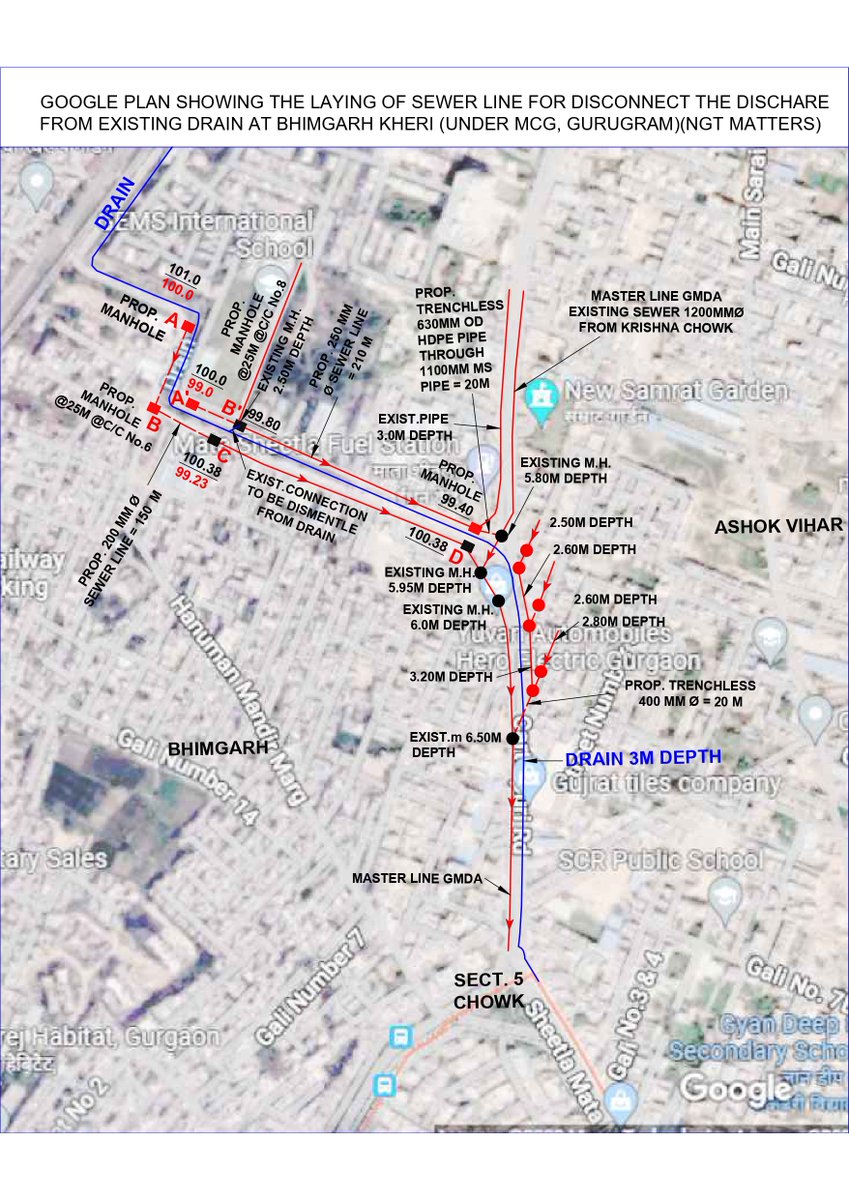 MunCorpGurugram's tweet image. 15 जून शाम 7 बजे से 23 जून सुबह 7 बजे तक पालम विहार सडक़ वाहनों के लिए बंद रहेगी | नगर निगम गुरुग्राम द्वारा एनजीटी आदेशों के तहत पालम विहार रोड़ पर गहरे सीवर का निर्माण कार्य किया जाएगा। #ngtorders #Gurugramnews #TrafficAdvisory #gurugraminfrastructure #alternativeroutes