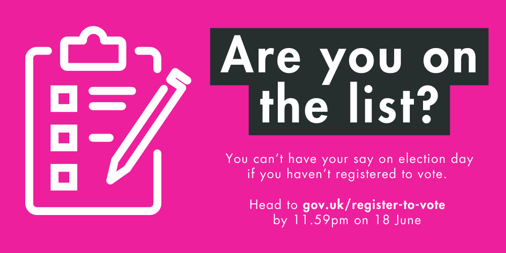 sthelenscouncil's tweet photo. We're less than three weeks away from the General Election but are you ready to vote?
Make sure you:
✅Register to vote
✅Apply for a postal vote if you want one
✅Check you have valid photo ID to vote in person
✅Check out the candidates
#YourVoteMatters #StHelensVotes https://t.co/fPCuN6XLPE