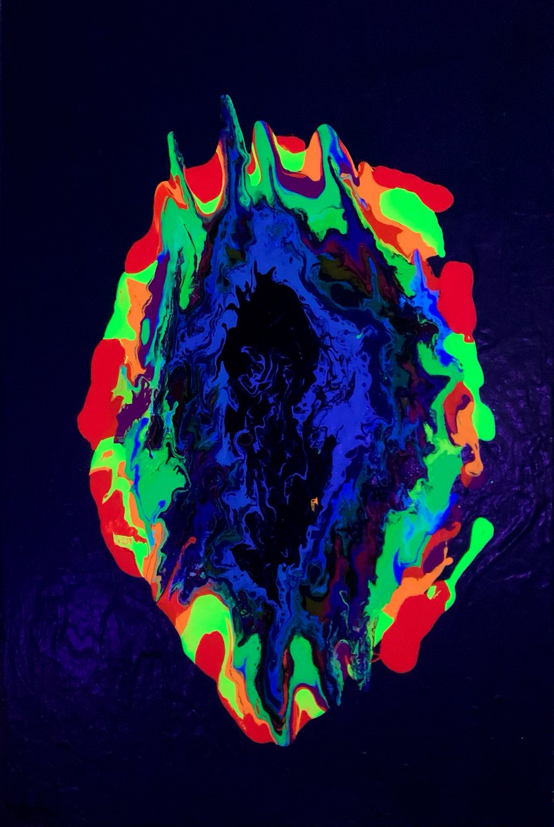 raypaul4's tweet image. "Silver-Green Chakra," acrylic, latex and enamel on canvas, 24" x 36" 2024 #abstractart #abstractpainting #popexpressionism #popsurrealism #chakraart #neonpainting #kundaliniart #metallicpainting #neonart #neonkundalini