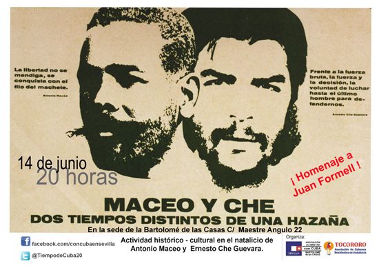 Nuestro homenaje hoy y siempre a dos grandes de Nuestra América, nacidos el mismo día, en países y siglos diferentes y unidos por #Cuba, la intransigencia y la historia: Maceo y Che.