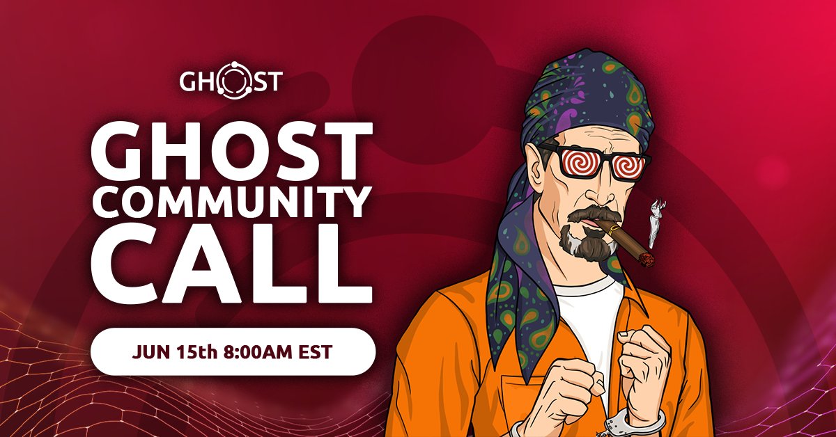 realGhostChain's tweet photo. 🚨 Q3 GHOST Community Call

✅ Join us on June 15th @ 8:00 AM EST
🔗 https://t.co/1gUjebMCAh

#NFT #Auction #Zksync https://t.co/pX2Lf4RnzH