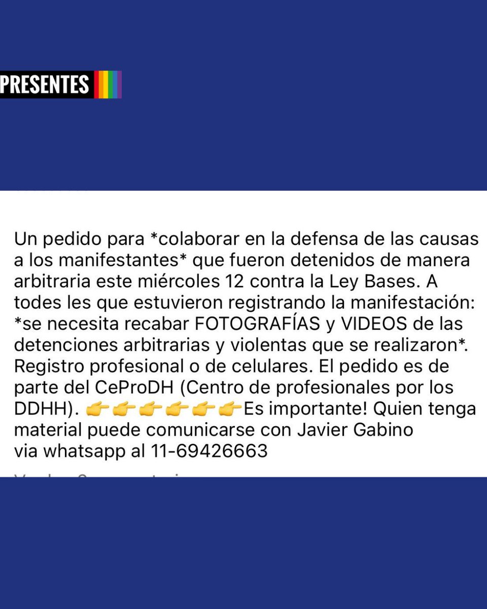 PresentesLatam's tweet photo. Los 33 detenidos durante la movilización por la votación la Ley Bases en el Senado fueron acusados de cargos de terrorismo y trasladados de las comisarias a las unidades penales de Marcos Paz y Ezeiza.📍Hoy a las 15 habrá una conferencia de prensa en Comodoro Py y se espera una concentración.