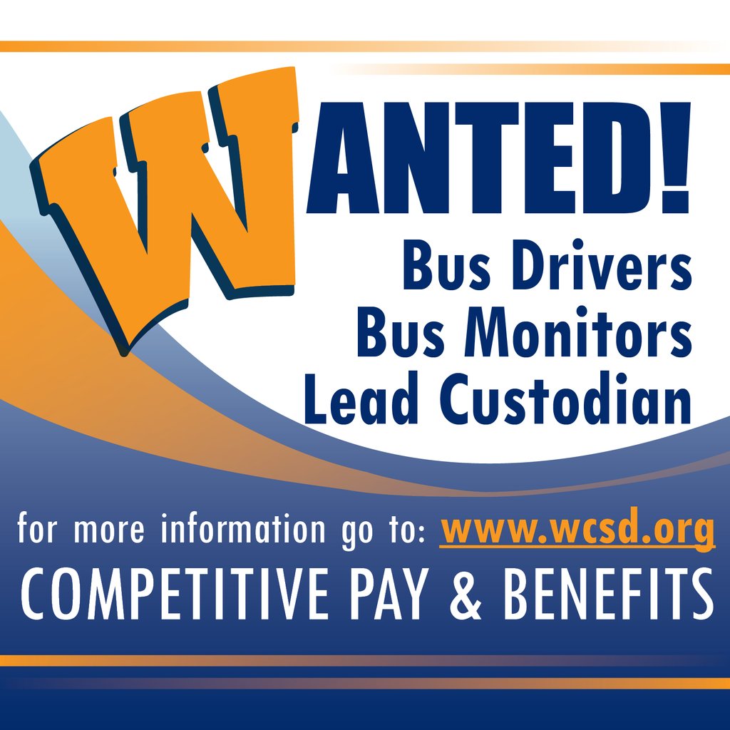 We are Hiring! Warrensburg CSD needs Bus Drivers, Bus Monitors, and a Lead Custodian. For more information, go to: warrensburgny.sites.thrillshare.com/page/employment