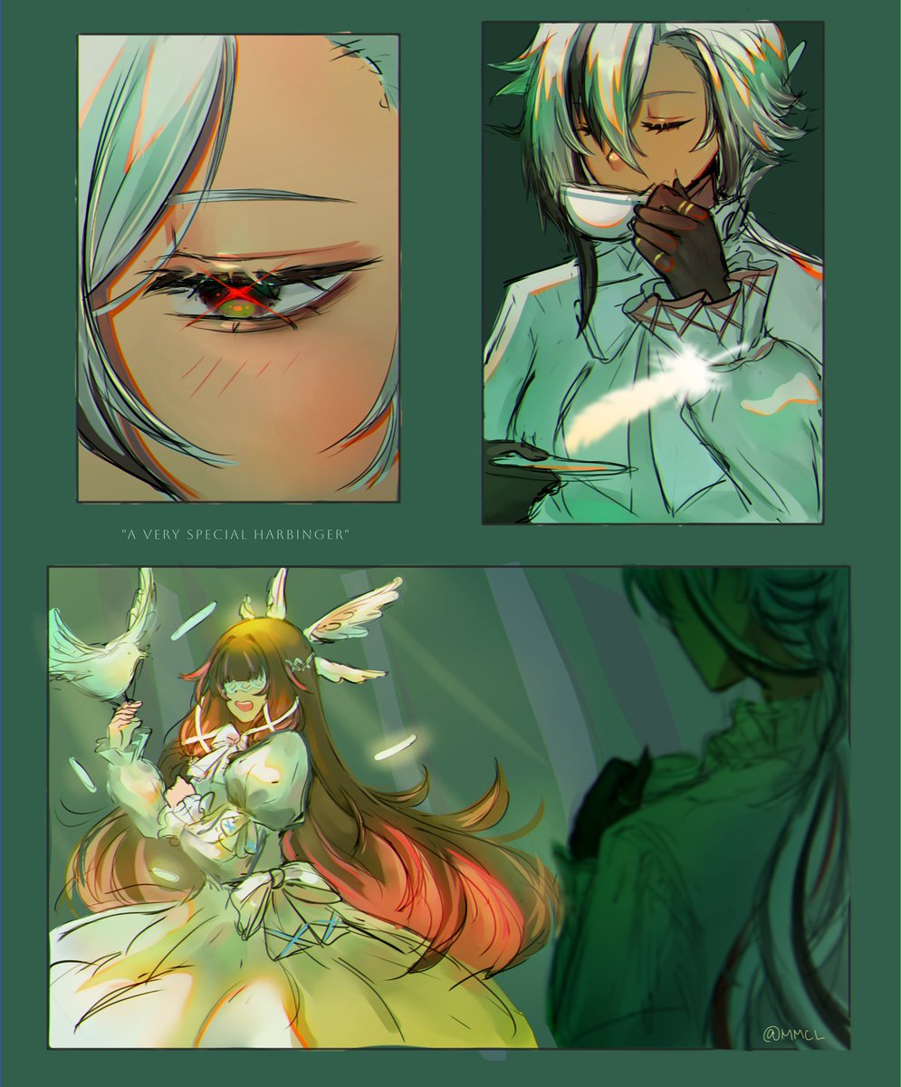 — "Embers from a distant Past. A gentle and everlasting flame."

#Arlebina #genshinimpact #columbina #arlecchino #GENSHIN