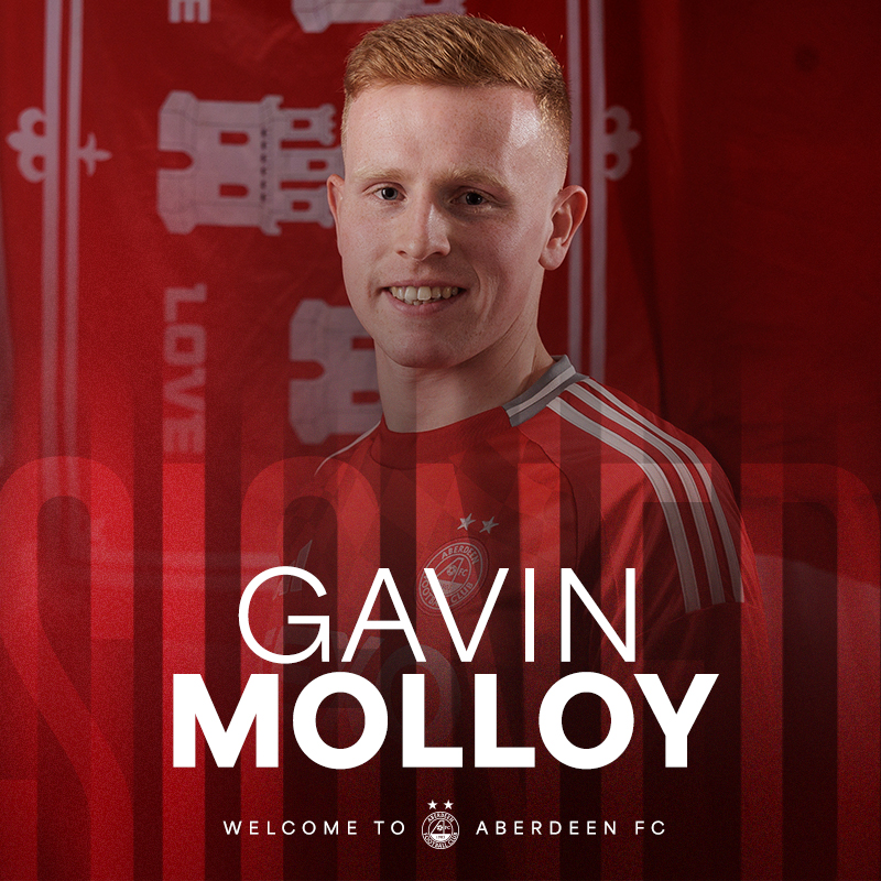 AberdeenFC's tweet photo. Gavin Molloy is our first signing for season 24/25.

🔴 Welcome to Pittodrie, Gavin!