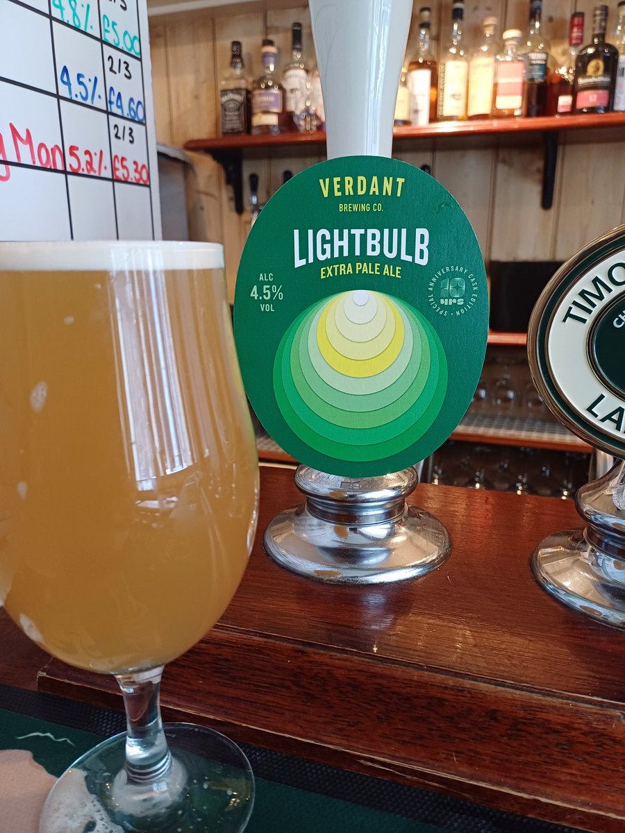 jamesashbourne7's tweet photo. Look what's pouring 🫗 at my pub @OldCrossTavern only @VerdantBrew 10th year anniversary version on cask of lightbulb!!!
Got a couple of barrels but they won't last long
#cask ##caskmarque #Hertford https://t.co/w5wk2ZSSlu