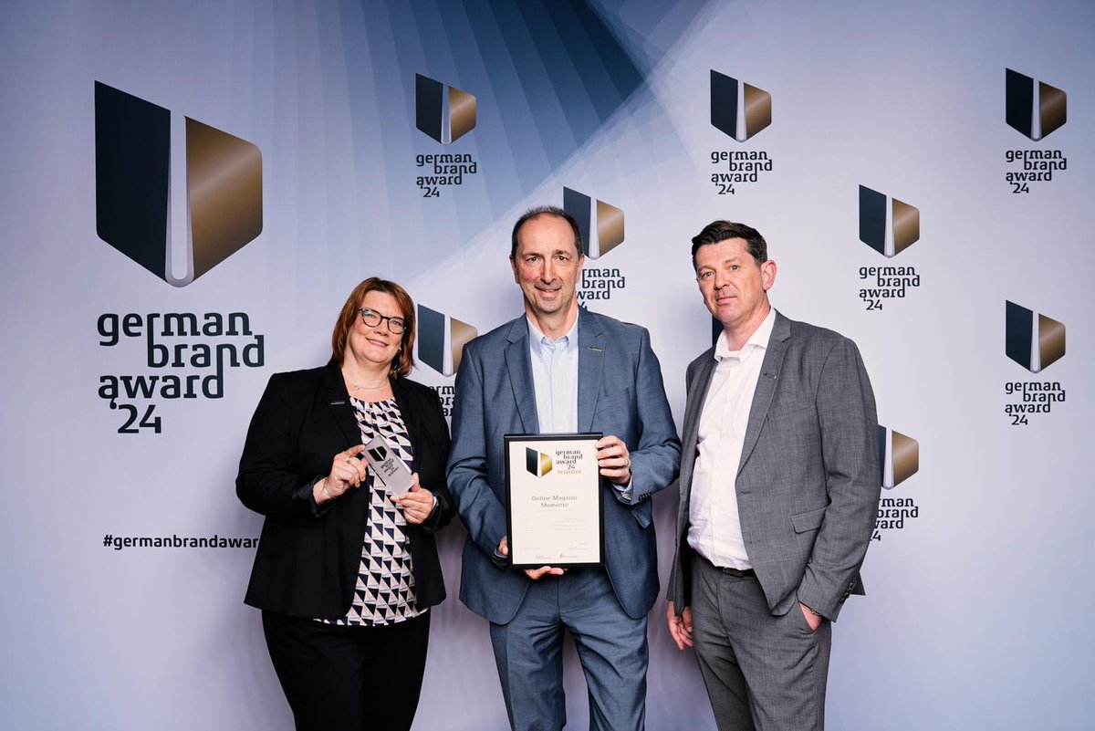 Wenn ein Herzensprojekt den #GermanBrandAward 2024 erhält, hast Du alles richtig gemacht. Ich freue mich sehr - unser Online-Magazin "Momente" ist jetzt ein Winner 🏆! Der Dank geht vor allem ans Team - nur mit Euch ist sowas möglich!  <a href="/TankundRast/">Tank & Rast Gruppe</a> tank.rast.de/magazin