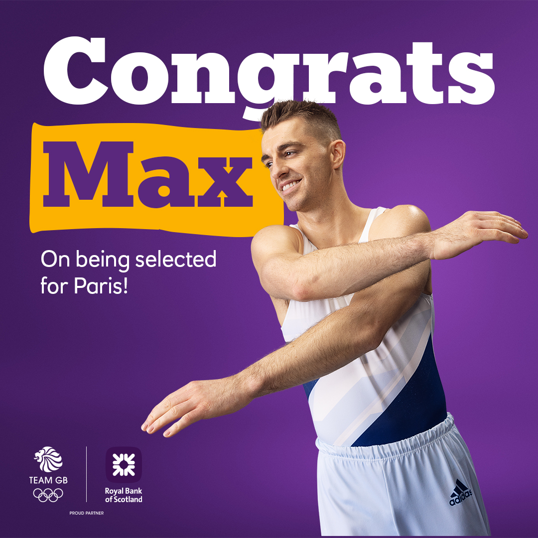 Royal Bank (@rbs_help) on Twitter photo Itβs official! Congratulations <a href="/maxwhitlock1/">Max Whitlock OBE</a> for being selected for <a href="/TeamGB/">Team GB</a>. Max will be defending his Olympic pommel horse title in Paris and looking to add to his amazing collection of 6 Olympic medals! π€ΈββοΈ
#Gymnastics #Paris2024 #Olympics #LetsGetGoing #TomorrowBeginsToday Itβs official! Congratulations <a href="/maxwhitlock1/">Max Whitlock OBE</a> for being selected for <a href="/TeamGB/">Team GB</a>. Max will be defending his Olympic pommel horse title in Paris and looking to add to his amazing collection of 6 Olympic medals! π€ΈββοΈ
#Gymnastics #Paris2024 #Olympics #LetsGetGoing #TomorrowBeginsToday