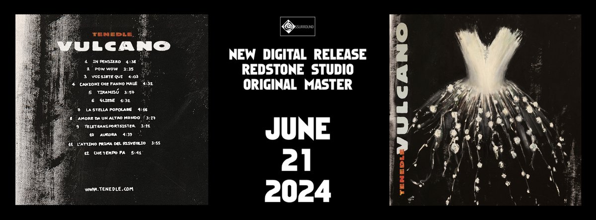 The last of 4 #digitalrelease #backondigital is scheduled for JUNE 21 2024 #vulcano 2014 5th album from #tenedle the original #redstone #master #sussurround #spotify #youtubemusic #applemusic #deezer #pandora #tidal #bandcamp