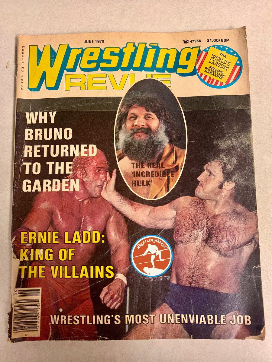 wrestlerweekly's tweet photo. WRESTLER WEEKLY PRESENTS #wwFridayRatings Wrestling Revue June 1979 #HotMag! #RicFlair #SuperstarGraham #BrunoSammartino #SR https://t.co/063PJYaePA