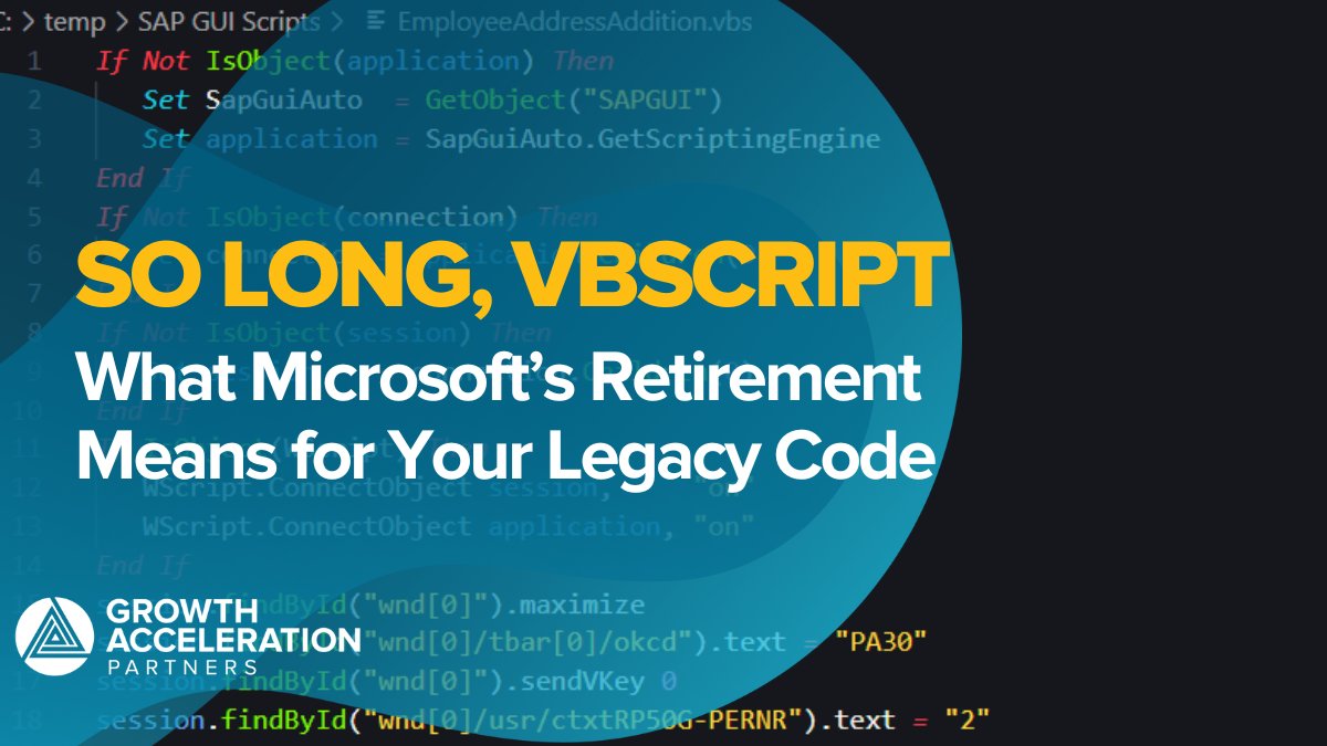 ddskier's tweet image. ICYMI - So Long, VBScript: What Microsoft&apos;s Retirement Means for Your Legacy Systems hubs.li/Q02BPQPF0 #vbscript #dotnet
