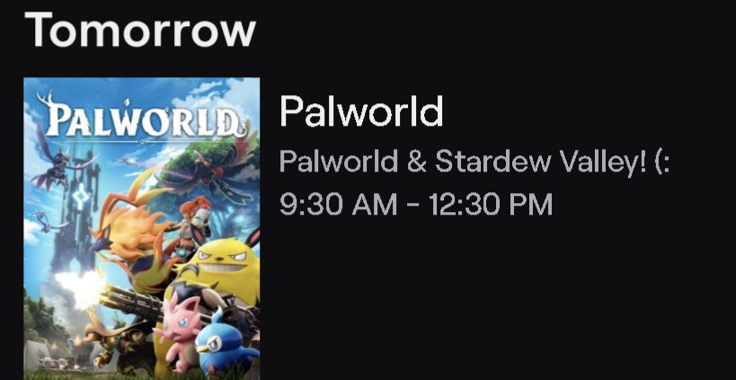 blueshreddo's tweet photo. Sorry to post this a bit late (since I meant to post it yesterday) 
 Stream at 8:45am this morning CST (or a few mins after) :) 
#twitchaffiliate #twitchstreamer #smallstreamer #blueshreddo #stardewvalley #palworld #fallguys #animalcrossingnewhorizons

https://t.co/nWtOCz5ISf https://t.co/9yhR9GMsgR
