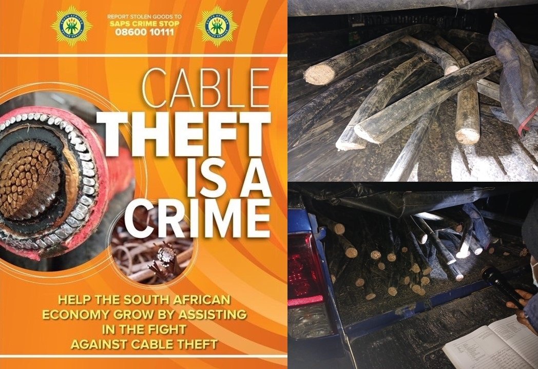 _ArriveAlive's tweet photo. Four suspects appear in court after being found in possession of suspected stolen copper cables  https://t.co/Zsb06rf74i

#ArriveAlive #CopperCableTheft #Enforcement @SAPoliceService https://t.co/j42Fd4kKnF
