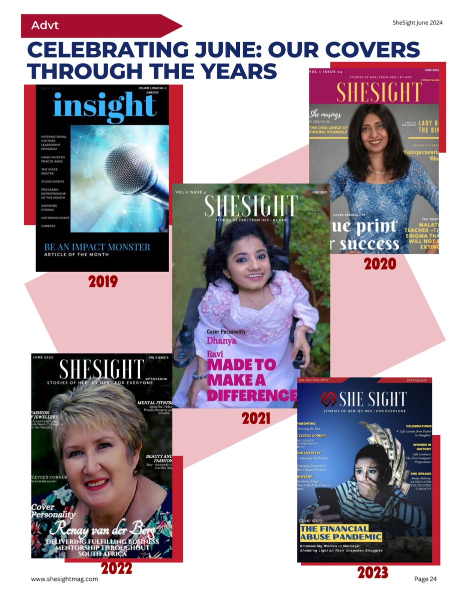 CELEBRATING JUNE: OUR COVERS THROUGH THE YEARS

👉Visit the SheSight magazine 
        website : shesightmag.com/magazine/