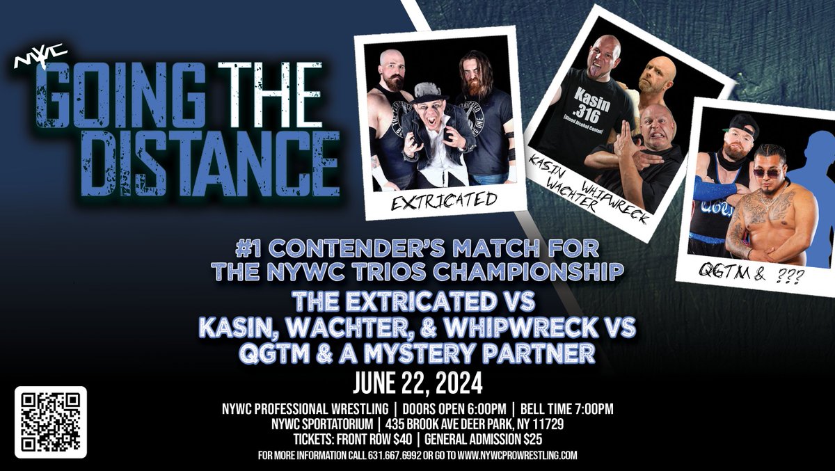 Some backstage drama has lead to the change of a previously announced match... 

Don't worry though, the winning trio will still be granted a future NYWC Trios championship opportunity! Also, ECW Legend <a href="/MikeyWhipwreck_/">🔥Mikey Whipwreck🔥</a> is in action!

Tickets: nywcprowrestling.com