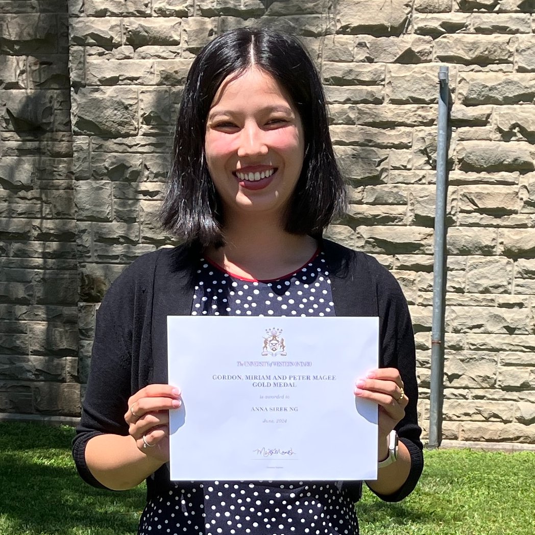 Western Math (@westernumath) on Twitter photo 🎉Huge congrats to Anna Ng!🎉She received Gordon, Miriam, and Peter Magee Gold Medal and Scroll!🏅✨<a href="/AnnaNg175/">Anna Ng</a> graduated with a double major in Math and Chemistry. She's now off to pursue a Bachelor of Education <a href="/westernuEdu/">Western Education</a>! Best of luck, Anna! 👏<a href="/westernuScience/">Western Science</a> <a href="/westernuchem/">Chemistry at Western</a> 🎉Huge congrats to Anna Ng!🎉She received Gordon, Miriam, and Peter Magee Gold Medal and Scroll!🏅✨<a href="/AnnaNg175/">Anna Ng</a> graduated with a double major in Math and Chemistry. She's now off to pursue a Bachelor of Education <a href="/westernuEdu/">Western Education</a>! Best of luck, Anna! 👏<a href="/westernuScience/">Western Science</a> <a href="/westernuchem/">Chemistry at Western</a>