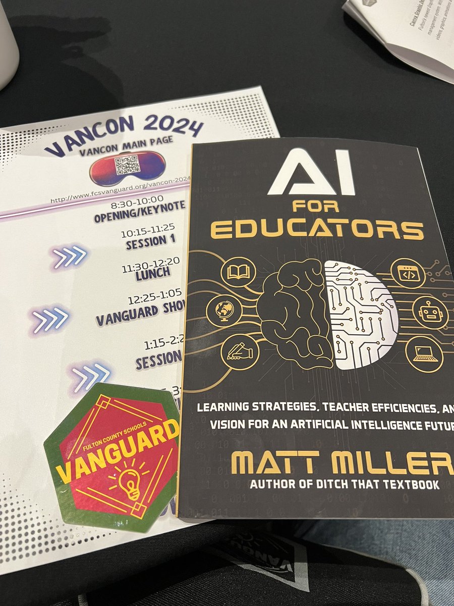 VanCON 2024!! 
😎Using AI responsibly to prepare kids for the future😎
<a href="/jmattmiller/">Matt Miller 🗑️</a> <a href="/FCSVanguard/">FCS Vanguard</a>