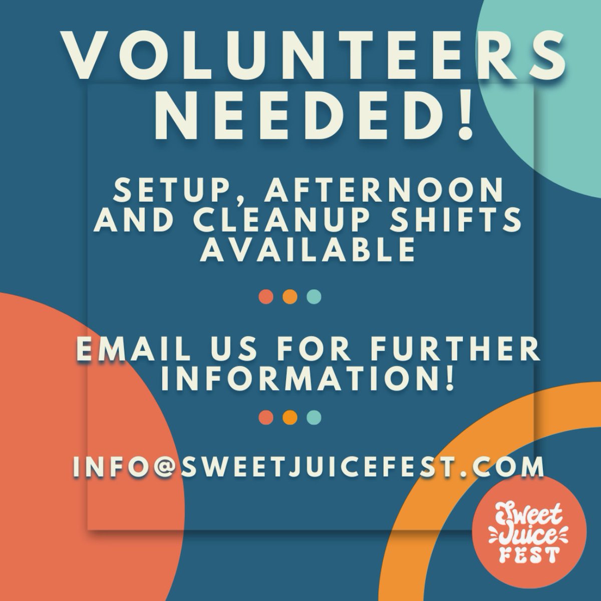It takes a village! If you're interested in joining the Sweet Juice Family and helping us bring a beautiful community event together at <a href="/awburyarboretum/">Awbury Arboretum</a> this year, please email us at info@sweetjuicefest.com 🧃