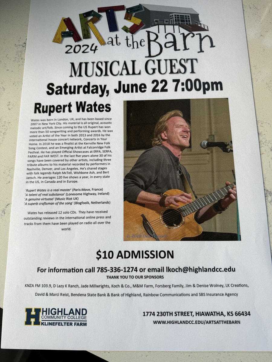 dave_reist's tweet photo. Cool off at Arts at the Barn on June 22. Cold air, good music, great snacks by Myra. https://t.co/yUqPZYnA2o