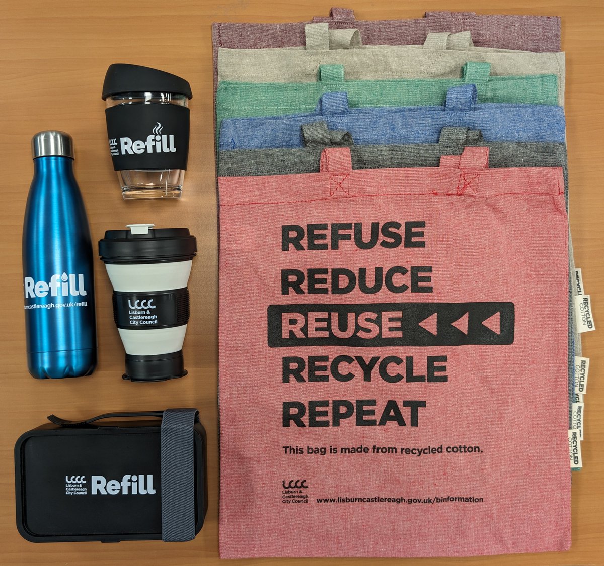 lisburnccc's tweet image. Step up for Reuse - eat, drink &amp;amp; shop with less waste this World Refill Day (Sun 16 June). For a chance to WIN 1 OF 5 Refill Goodie Bags, reply to this tweet &amp;amp; tell us your favourite reusable item. LCCC residents only &amp;amp; closes at 12:00 noon on Fri 21 June. #WorldRefillDay