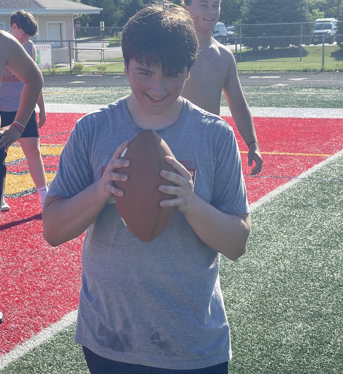 Great conditioning session finishing with a <a href="/BataviaFootball/">Batavia Football</a> #BigBoyBowl

Best catch: <a href="/Xavier_Blanquel/">Xavier blanquel</a> 
Most Yards: CONK
DPI’s <a href="/RyanJMyers1/">Ryan Myers 2026</a> 
MVP: PICO!

🥇Winners row in front.🏆

1 Mind 1 Soul 1 Heart 1 Goal. Let’s E.A.T!