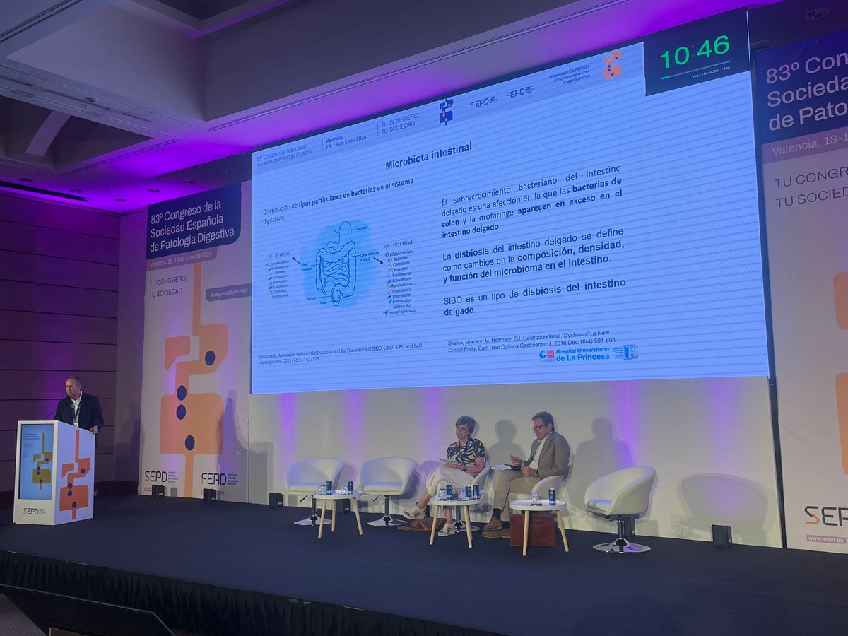 #CongresoSEPD2024 |  La correcta interpretación de la prueba diagnóstica de #SIBO en pacientes bien seleccionados evita el sobrediagnóstico y mejora la respuesta al tto. 

 🗣️ Dr. Cecilio Santander <a href="/DIGPRINCESA/">DIGESTIVO PRINCESA</a> <a href="/ASENEM_/">ASENEM</a>