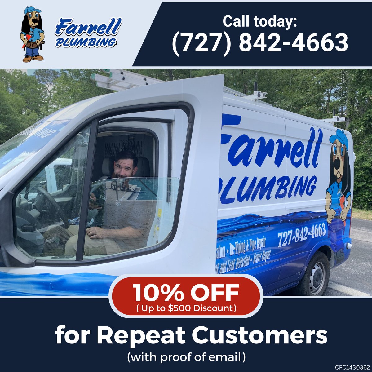 GoTeamFarrell's tweet image. Get 10% OFF for Repeat Customers (Up to $500, with proof of email). Use the code FP-10REPEAT-SM

🎉 At Farrell Plumbing, our commitment to excellence extends beyond mere words — it's about delivering unparalleled service and building lasting relationships wit...