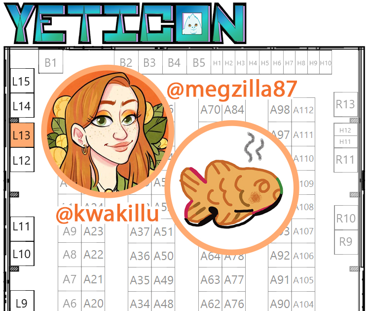 It's #Yeticon weekend time!!  Find myself and <a href="/kwakillu/">yeram</a>  at table L13 for prints, stickers, keychains! 🥳🎉