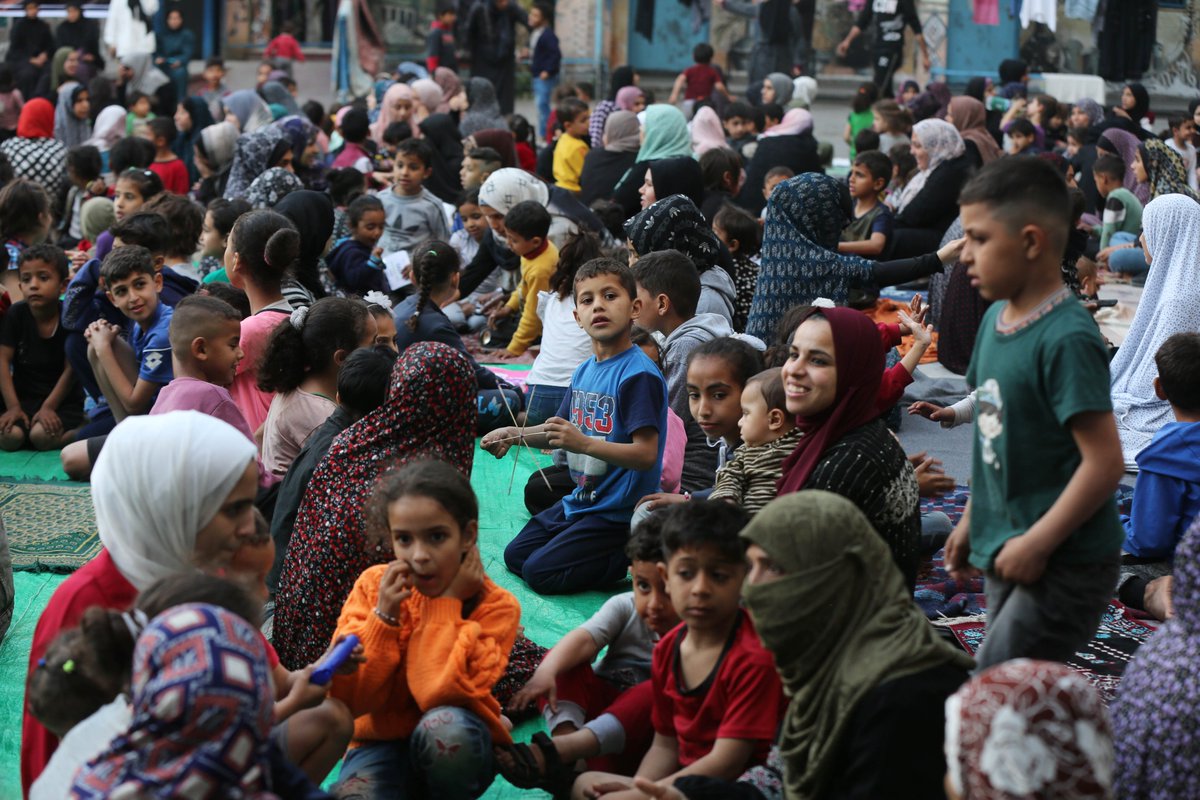 UNRWA's tweet photo. Since the war started, 625,000 children across #Gaza have been denied an education as schools have been forced to remain closed.

Our @UNRWA colleagues continue to support Palestinian children with activities to help them get back to learning, but it’s not enough. #CeasefireNow https://t.co/JqzU9DKMey
