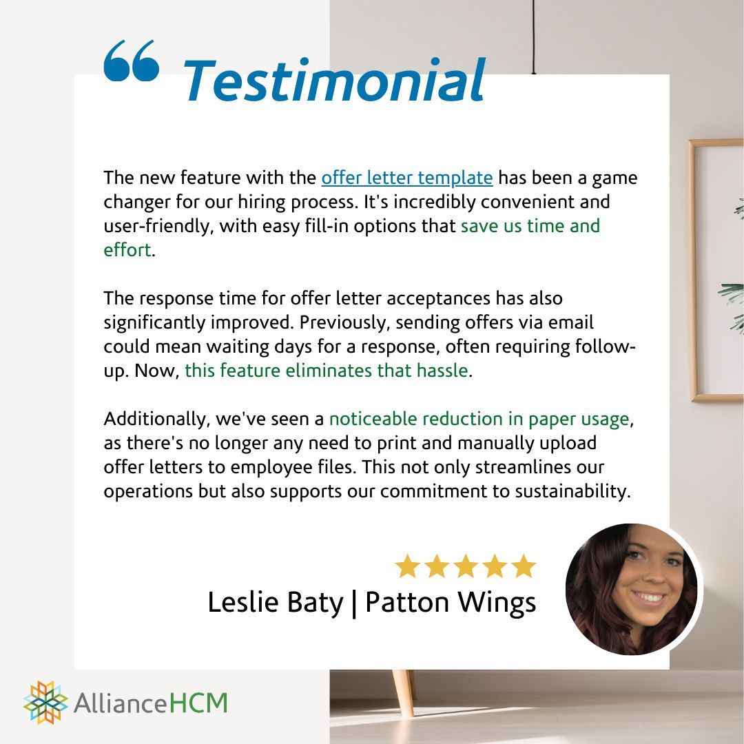 Discover how our new offer letter template feature is transforming hiring processes—making them faster, greener, and hassle-free. Don't waste time while hiring. See how our talent acquisition solutions can streamline your business: buff.ly/4c5aVS4 

#HR #hiring #HRtech