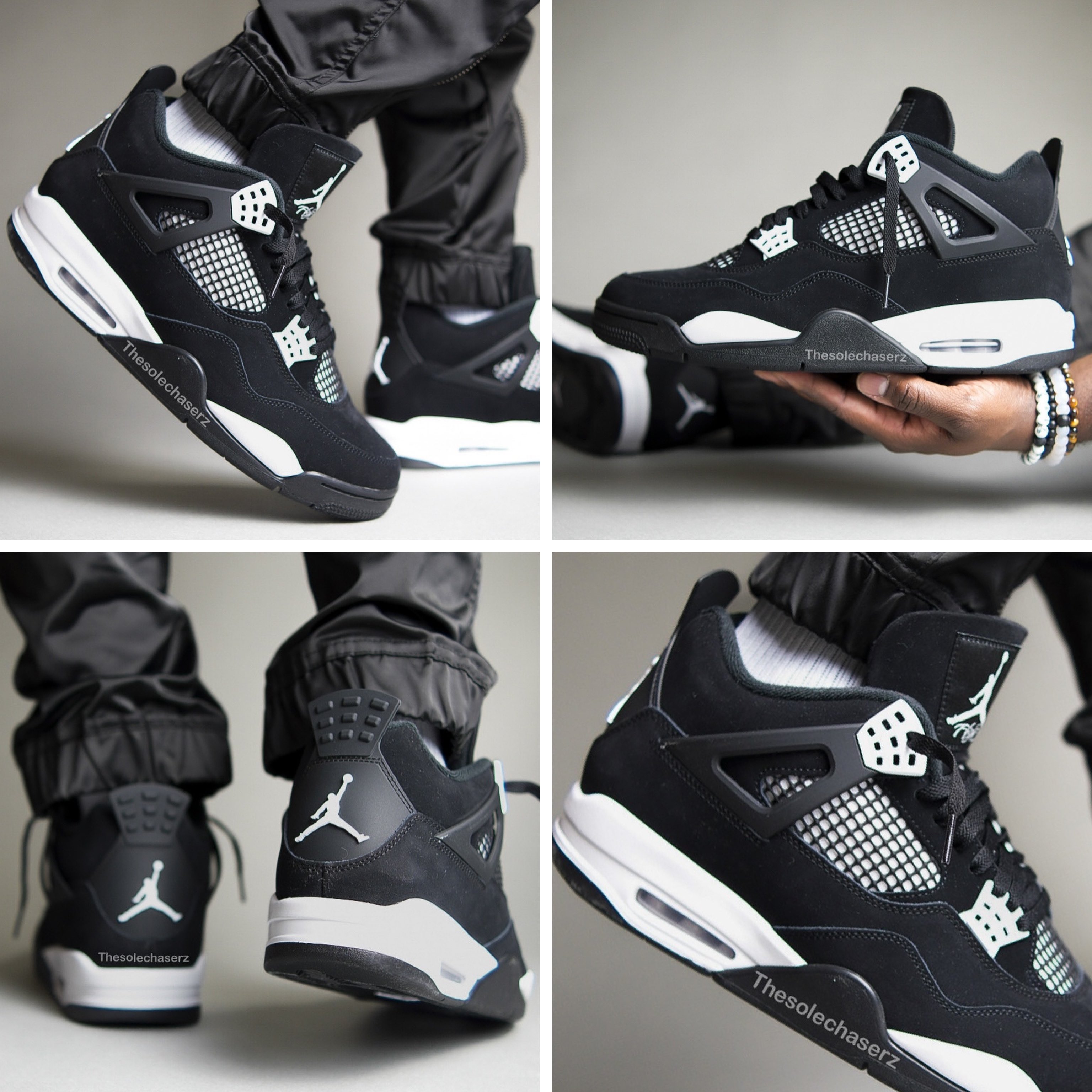 zSneakerHeadz on X 2024 White Thunder Air Jordan 4 on feet Dropping on August 24th. https t cnMApRlQx8 X