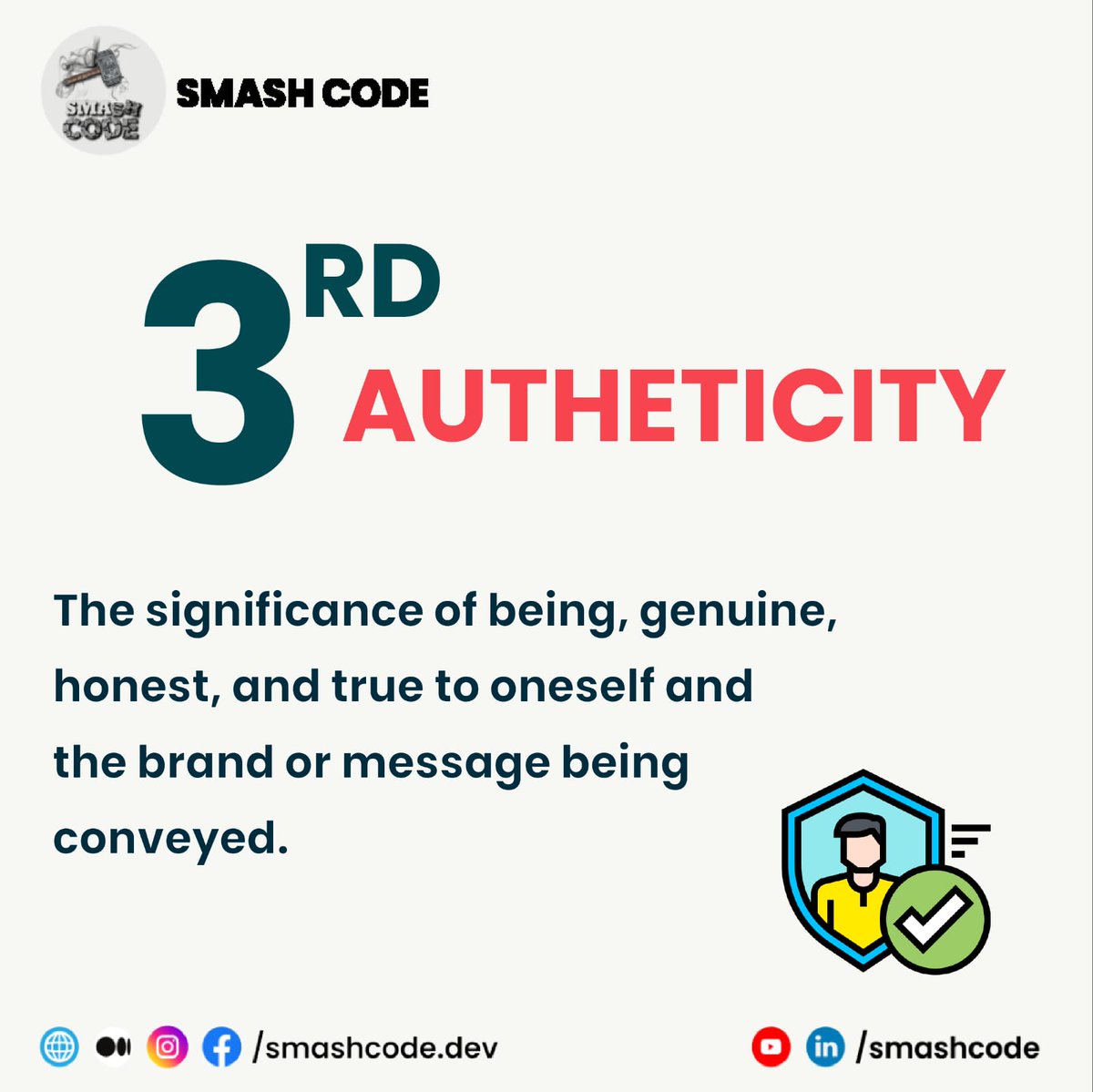 Smashcodedev's tweet image. " CONTENT CREATION 3RD PILLAR "
( AUTHENTICITY )
#smashcode #smashcodedev #letsconnect #honest #genuine #brand #pillar #contentcreation #creativity #digital #digitalmarketing
Visit our website to explore more ✨🌐
Link is below 👇🏻
Follow for more ✨🚀