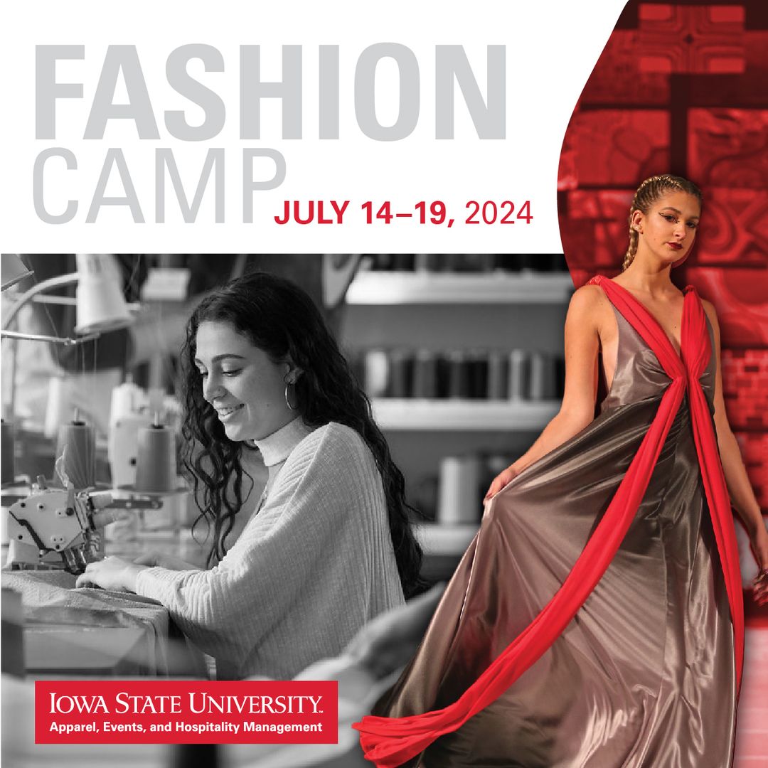 Do you know a high-school student who wants to explore the global fashion industry? Fashion Camp 2024 does just that! Spend a week on campus immersed in hands-on activities complete with fashion show! Register today: hs.iastate.edu/future-student… 

#IowaState #Cyclones #FashionCamp