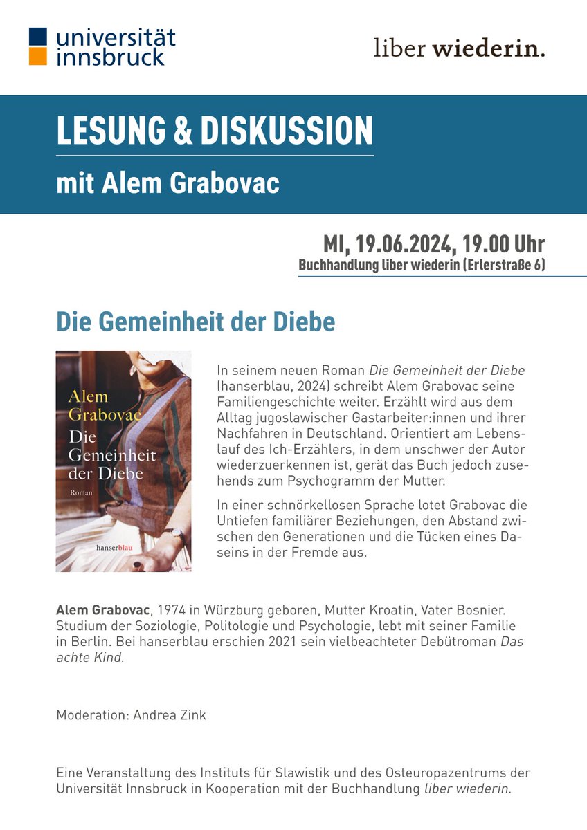 Eine kleine Österreich-Lesereise. „Tor, Tor, Tor - I werd narrisch."  Vorrunde: Nächsten Mittwoch bin ich zu Gast in der Universität Innsbruck.
