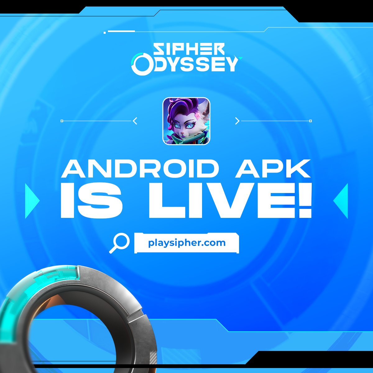 playSIPHER's tweet image. ANDROID APK IS LIVE 🚀

Sipher Odyssey is now available for Android users around the world!

Download on our official website 👇🏻
playsipher.com