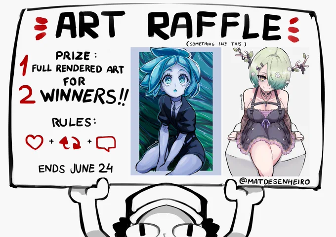✨12K Art Raffle✨ ヽ(•‿•)ノ Thanks!

How to enter: 
▫️ Like + RT + Comment with reference ( +follow me if you haven't yet)

Ends on the June 24th! Good luck! 