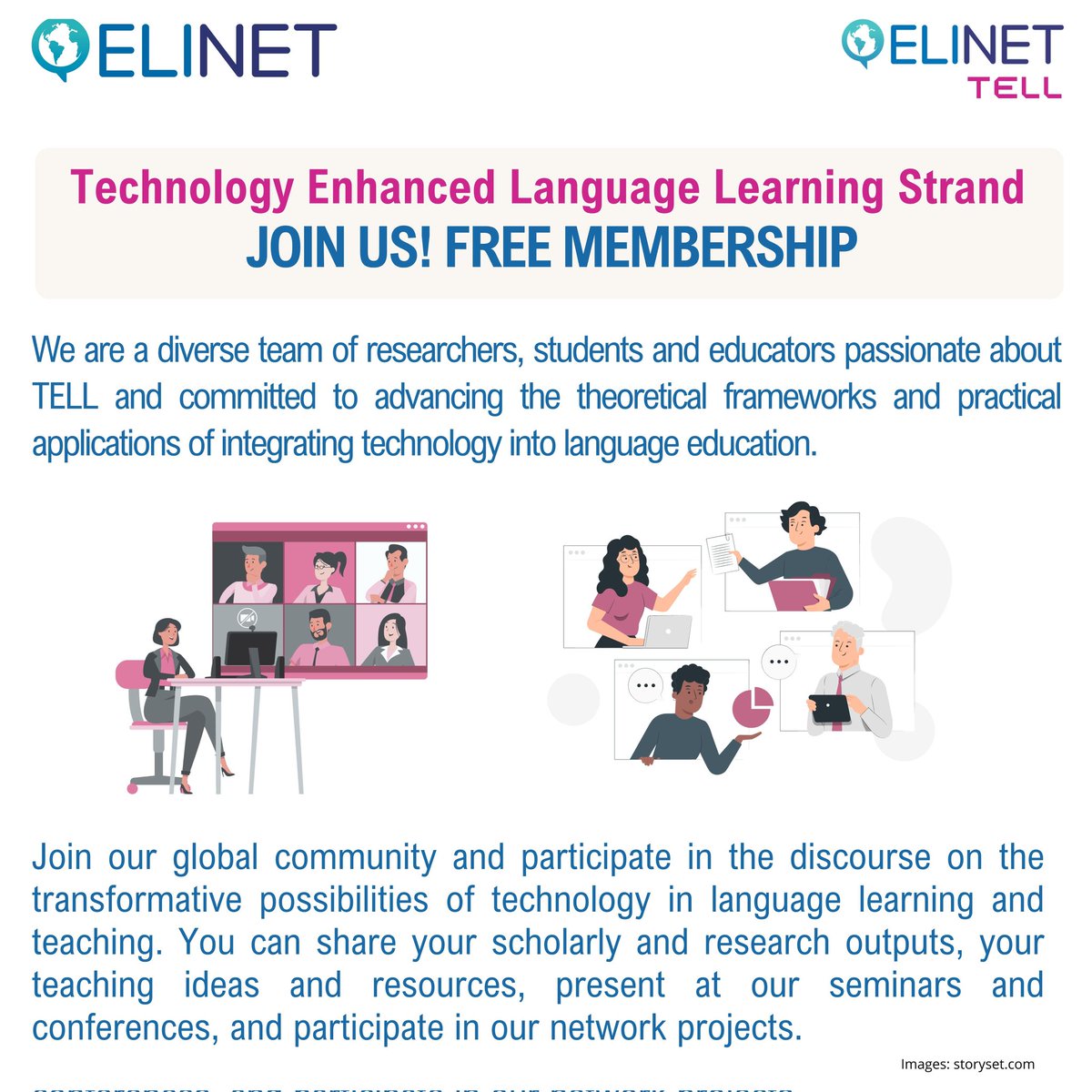 👩🏻‍💻 Are you passionate about technology enhanced language learning &amp; teaching? 

🗨️💬 Would you like to be in touch with students, teachers &amp; researchers who share this passion? 

Then join my colleagues and me in the #TELL strand of the <a href="/ELINET_Network/">ELINET</a>!
ℹ️ elinet.org.uk/pages/tell
